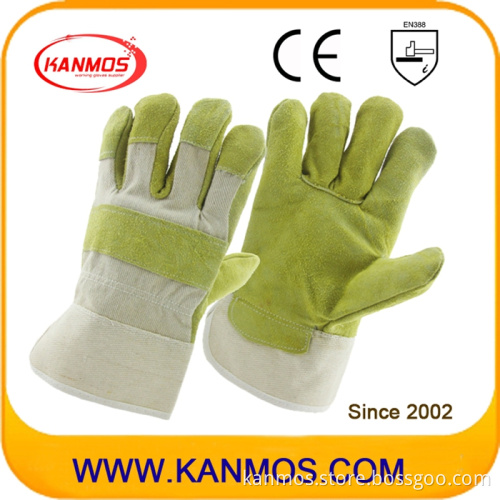 Anti-Scratch Cowhide Split Leather Industrial Safety Work Gloves (11002)